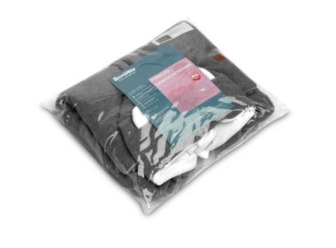 PONCZO SAMOCHODOWE SZARY MELANGE / BIEL