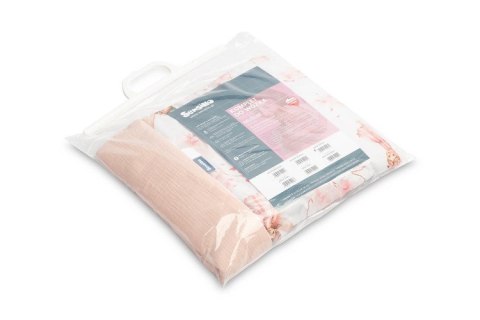 KOMPLET MUŚLINOWY DO WÓZKA - WRÓŻKI RÓŻOWY