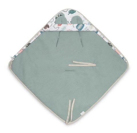 OTULACZ MUŚLINOWY DO FOTELIKA - JEŻE SZMARAGDOWY