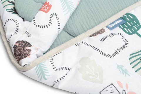 OTULACZ MUŚLINOWY DO FOTELIKA - JEŻE SZMARAGDOWY