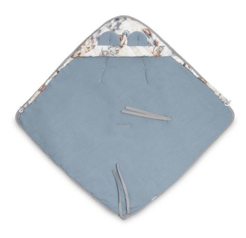 OTULACZ MUŚLINOWY DO FOTELIKA - SMOKI JEANS