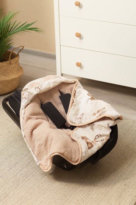 OTULACZ MUŚLINOWY DO FOTELIKA - ZAGAJNIK BRĄZOWY