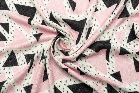 PIELUCHA BAMBUS TRÓJKĄT RÓŻOWY 75x75