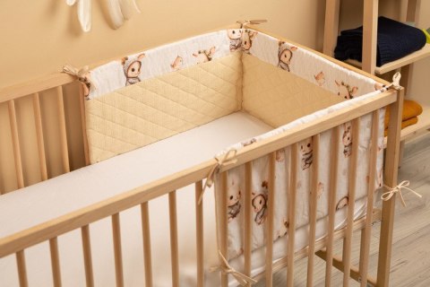 OCHRANIACZ DO ŁÓŻECZKA MUŚLIN KRÓLICZKI BEŻOWE