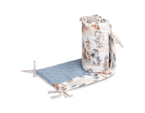 OCHRANIACZ DO ŁÓŻECZKA MUŚLIN SMOKI JEANS