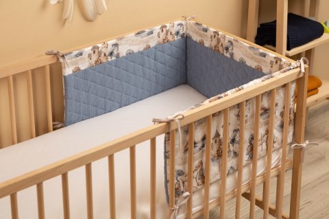 OCHRANIACZ DO ŁÓŻECZKA MUŚLIN SMOKI JEANS