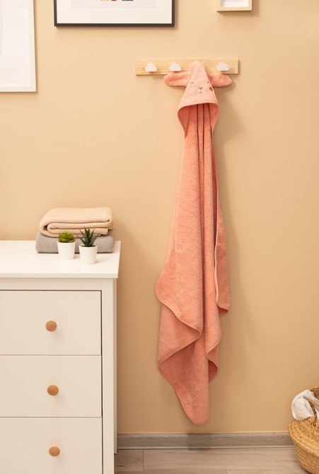 OKRYCIE KĄPIELOWE KRÓLIK 90X90 RÓŻOWY