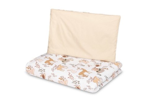 POŚCIEL 2-EL. WILK i PRZYJACIELE BEŻOWY 100X135 