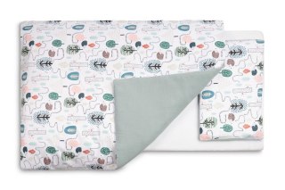 POŚCIEL 2-EL. JEŻE SZMARAGDOWY 100X135 CM